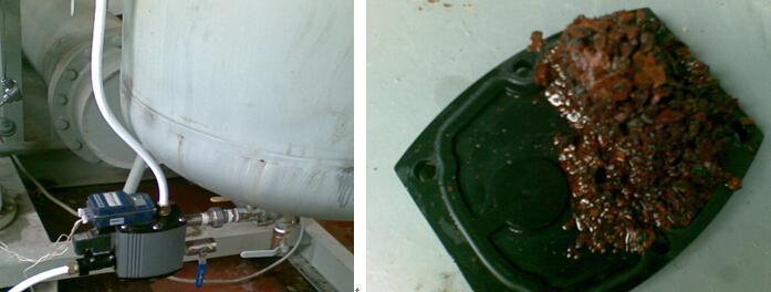 空压系统冷凝水排除器中过滤出的铁锈等杂质