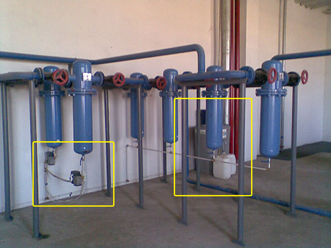 SR空压机废水处理设备之排水器和油水分离器配合使用实例