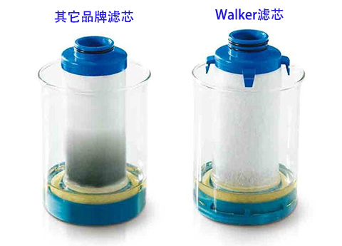 WALKER精密过滤器滤芯采用斥油斥水的硼硅纤维材料作滤材