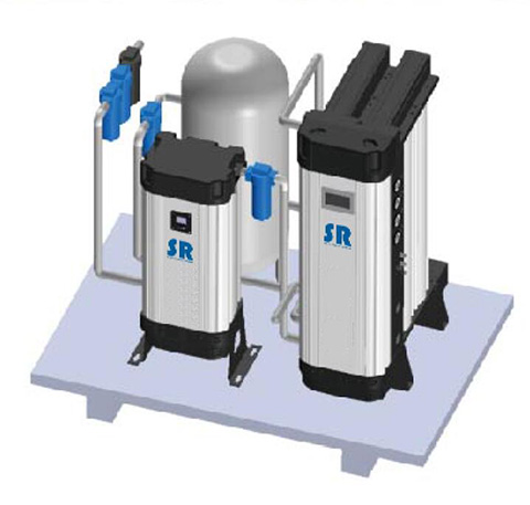 SR品牌OG系列模块制氧机撬装在制氧系统中